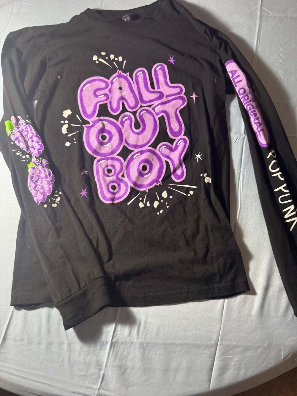 Fall Out Boy MANIA Long Sleeve Graphic T-Shirt Black Size S